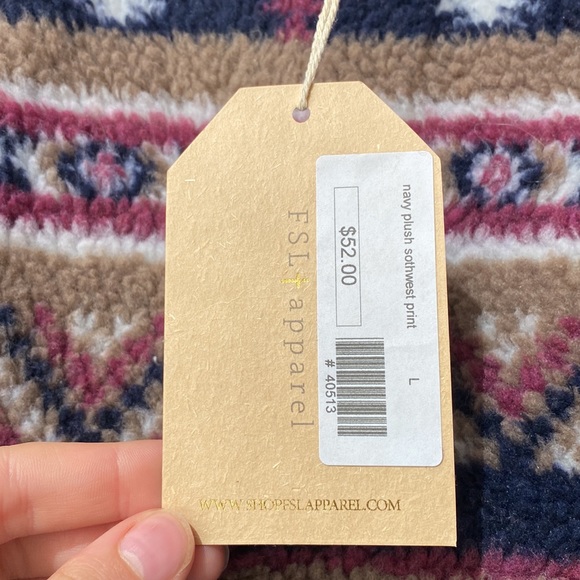 Navy Plush Southwest Print Sweatshirt - Picture 6 of 6